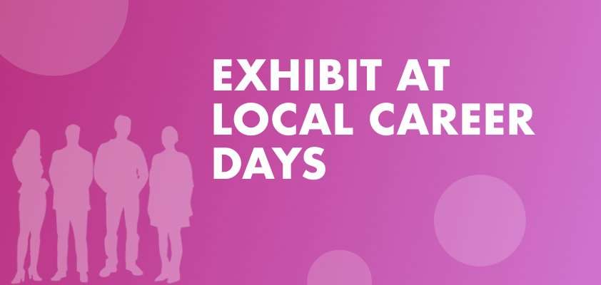 Marketing tip for health practice saying "Exhibit at local career days"